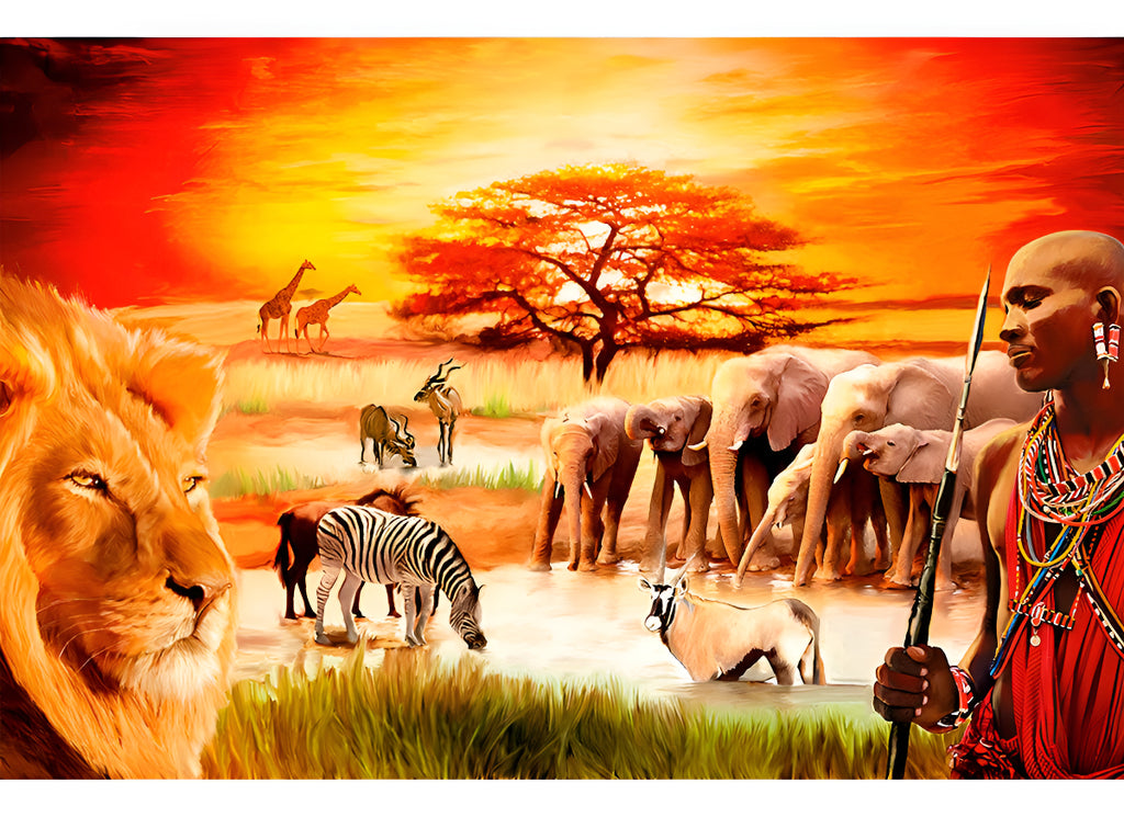 Rompecabezas Elefantes Atardecer Leon 3000 Pz Ravensburger