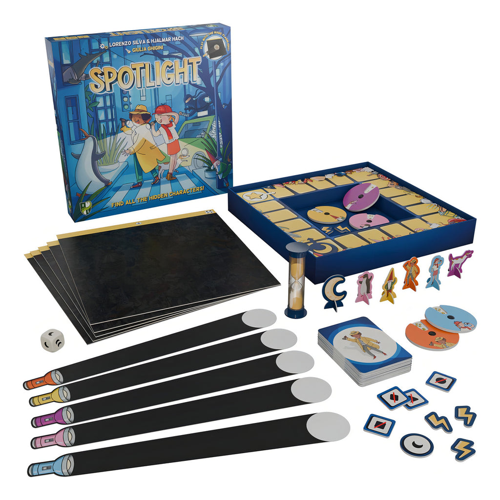 Spotlight Juego De Mesa En Español Horrible Guild Para 1 A 5 Jugadores Con Fichas Y Tablero De Investigación