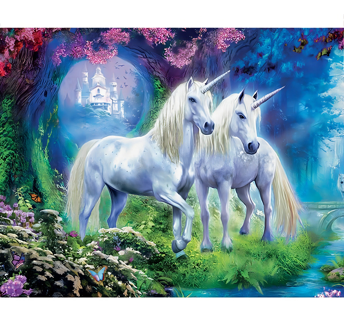 Rompecabezas 500 Piezas Educa Unicornios En El Bosque Fantasy