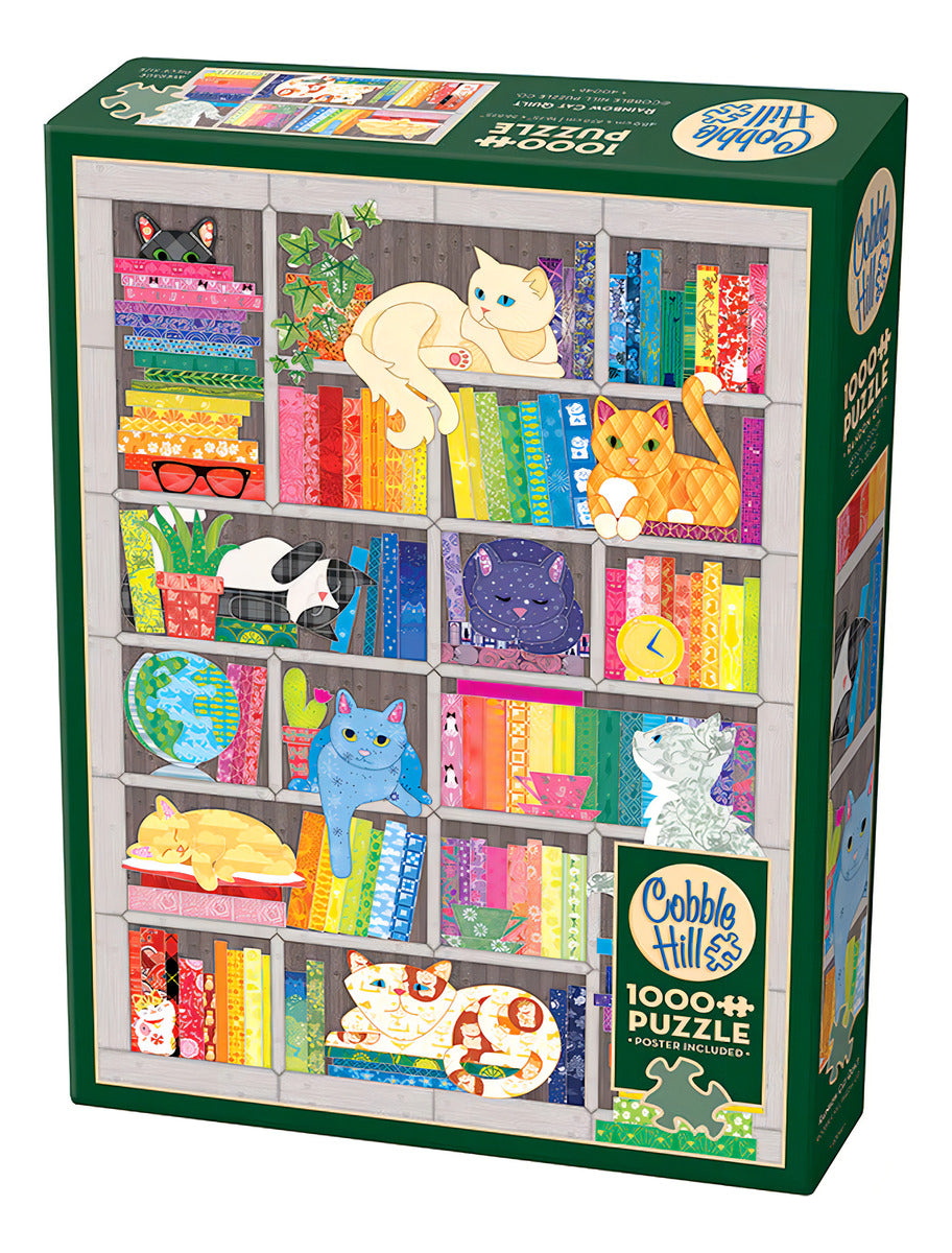 Rompecabezas 1000 Piezas Arte Gatos Arcoiris Cobble Hill 50x68cm