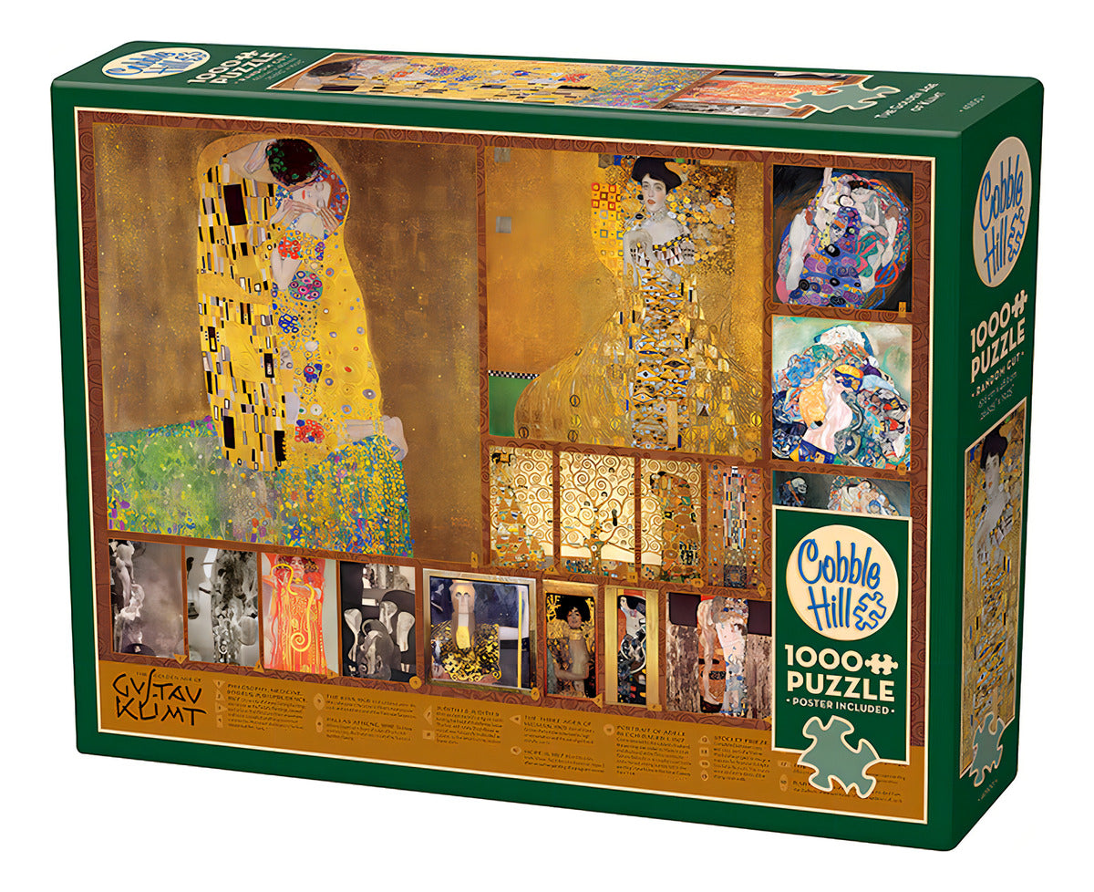 Rompecabezas Gustav Klimt El Beso Cobble Hill 1000 Piezas Arte 68x50cm