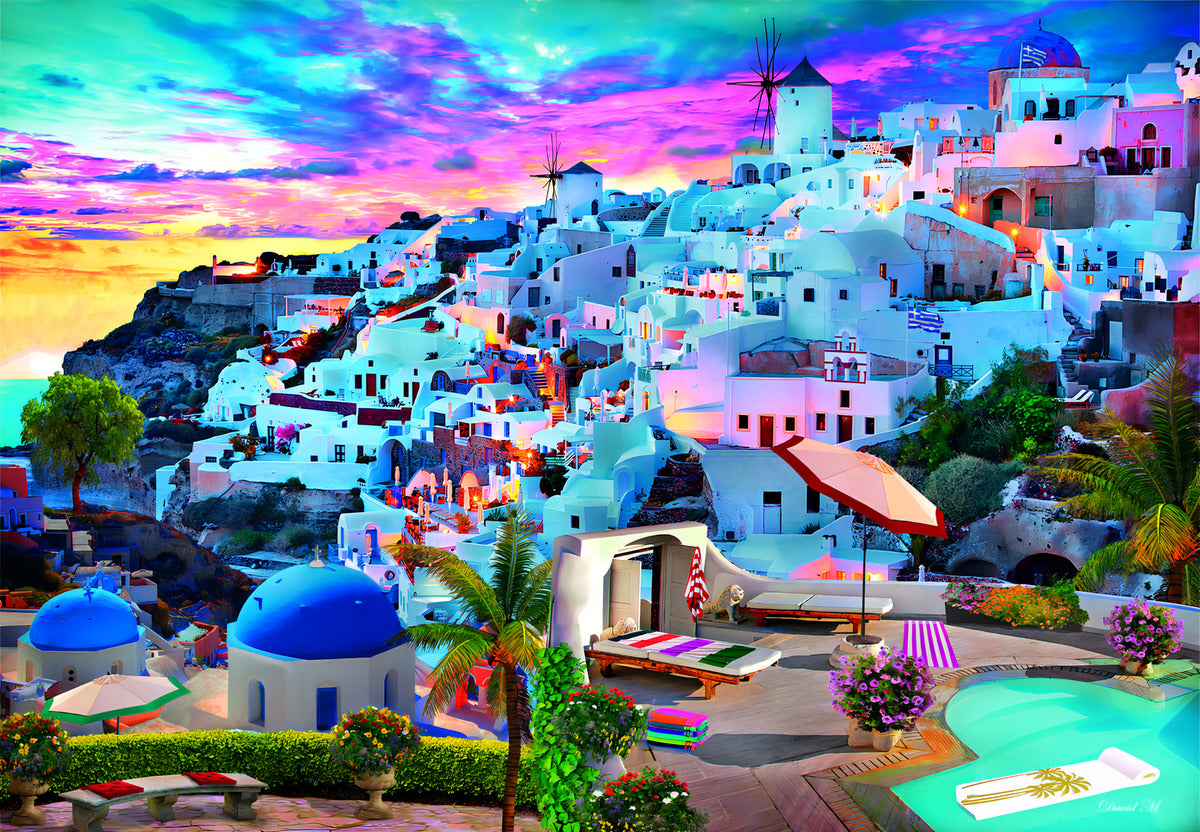 Rompecabezas Vista De Grecia 500 Pz Clementoni Santorini