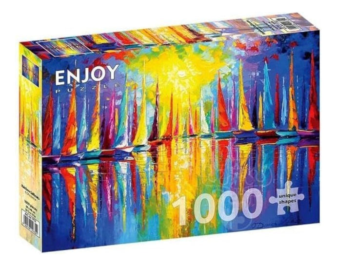 Veleros Arcoíris: Rompecabezas 1000 Piezas Enjoy Puzzle
