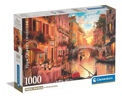 Rompecabezas Terraza Venecia 1000 Pz Clementoni Italia Canal