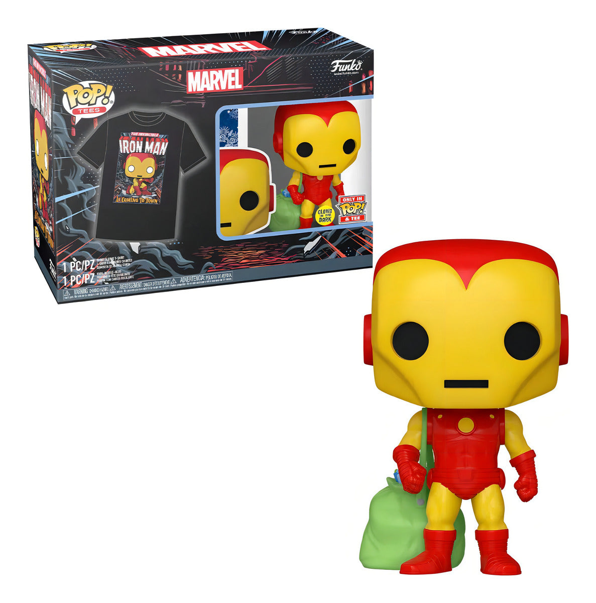 Funko Pop & Tee: Marvel Holiday - Playera Chica Con Iron Man