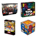 Kit Marvel: 1 Rompecabezas Premium + 1 Juego Topia + 1 Rompecabezas Spiderman + 1 Juego Trivia