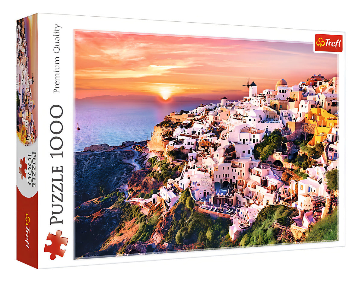 Rompecabezas Trefl Sunset Over Santorini 10435 De 1000 Piezas