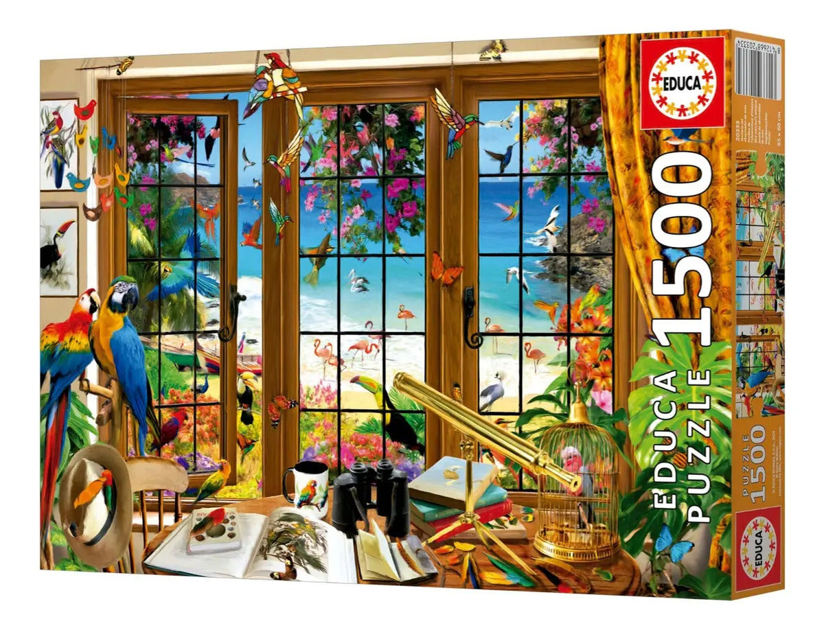Rompecabezas 1500 Pzs Ventana Del Observador De Aves Educa