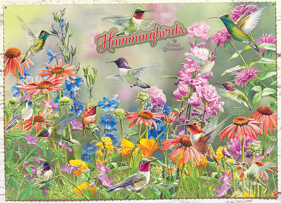 Rompecabezas 1000 Piezas Flores Y Colibrí Cobble Hill Paisaje Adultos