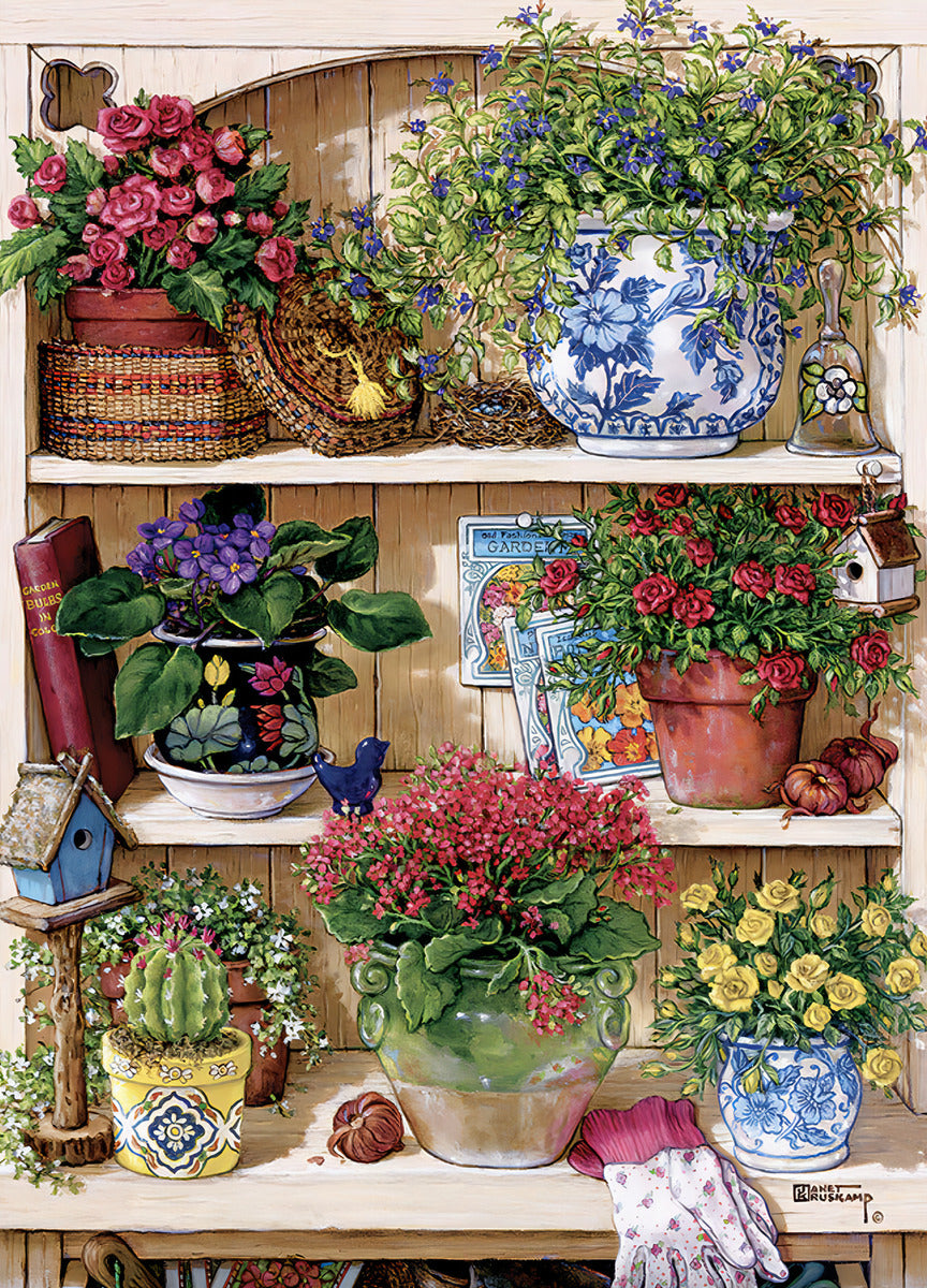 Rompecabezas Cobble Hill 500 Piezas Modelo Repisa De Flores Arte Flora