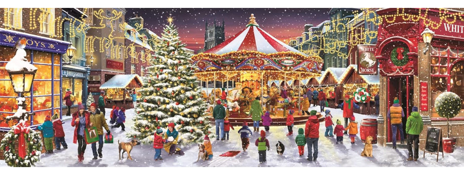 Rompecabezas Clentoni Panorama Villa Navidad Compact 1000 Pz