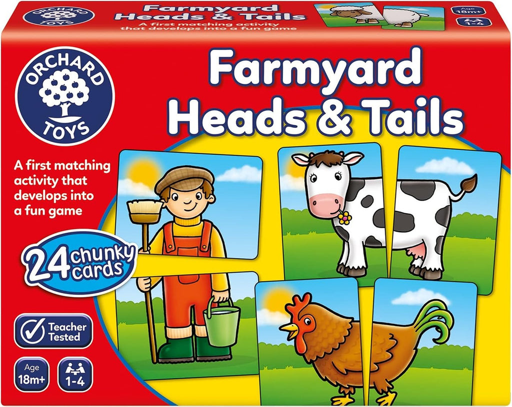 Rompecabezas Farmyard Heads & Tails Granja Orchard Toys