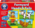 Rompecabezas Farmyard Heads & Tails Granja Orchard Toys