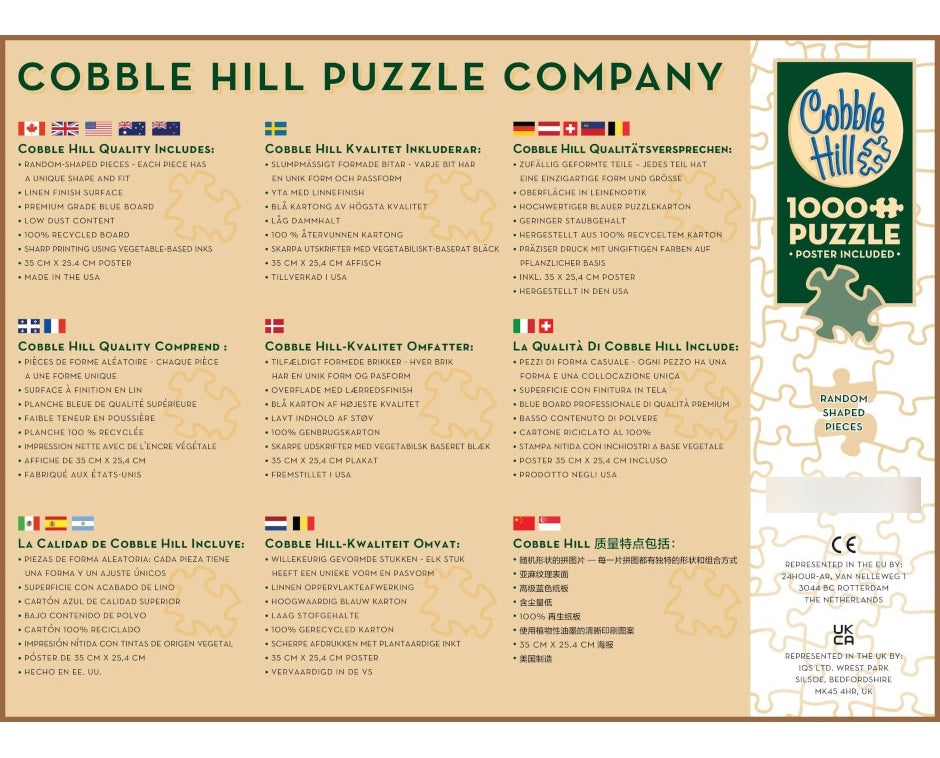 Rompecabezas Canal De Ámsterdam Cobble Hill 1000 Piezas