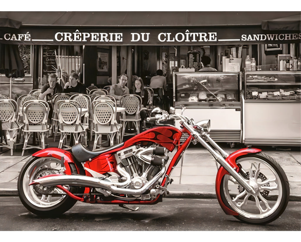 Rompecabezas Anatolian Susanne Kramer - Moto Roja Chopper 1000 Piezas 14+