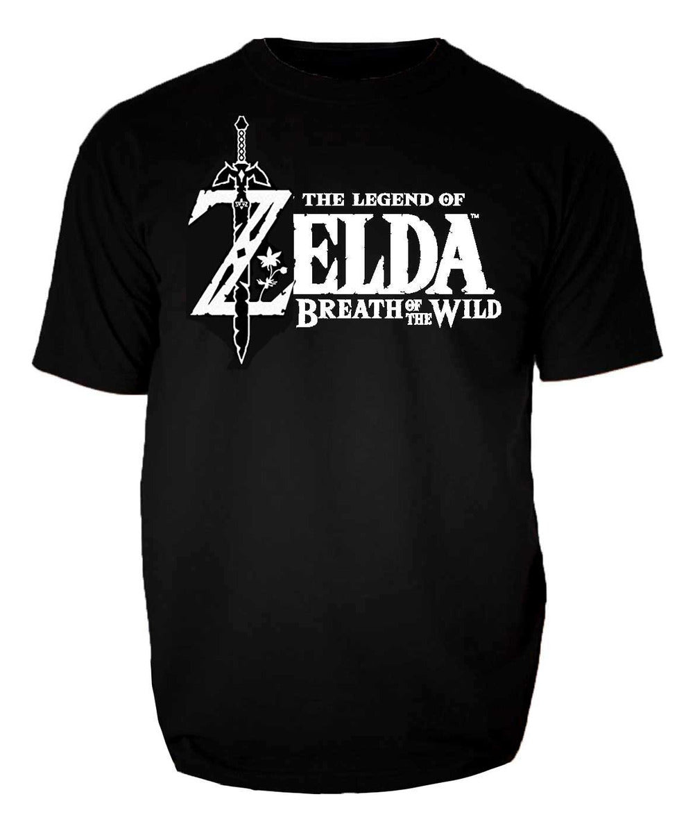 Legend Zelda Playera Bioworld Niño Blanco Con Negro