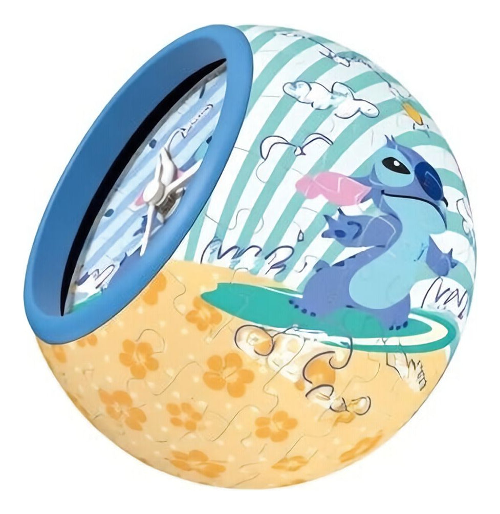 Rompecabezas 3d Plastico Disney Reloj Stitch & Surf 145 Pz