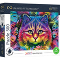 Gato De Colores: Rompecabezas Unlimited Fit 500 Piezas Trefl