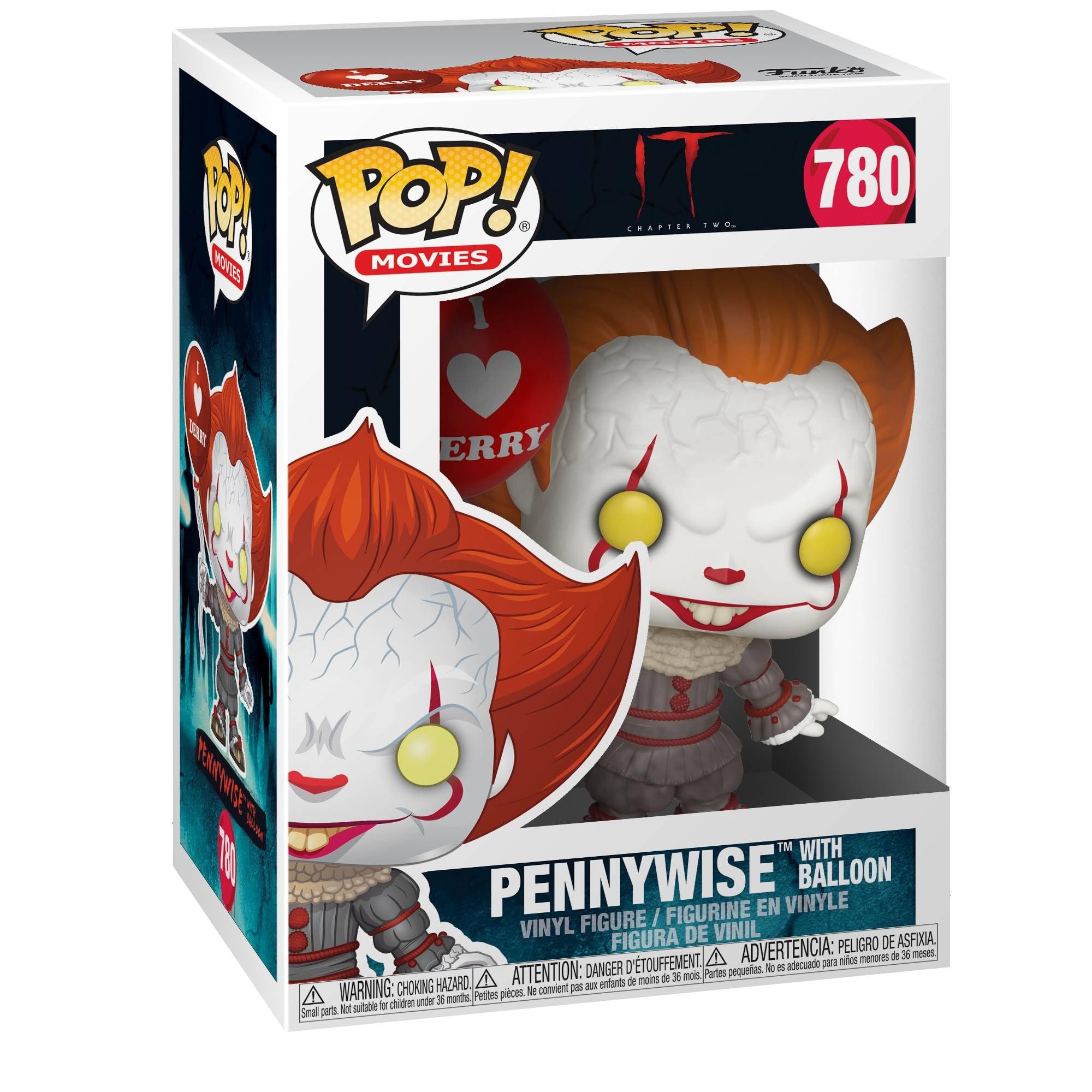 Funko Pop! Movies: IT: Chapter 2- Pennywise With Balloon - Figura de Vinilo Coleccionable - Idea de Regalo - Mercancia Oficial - Juguetes para Niños y Adultos - Movies Fans