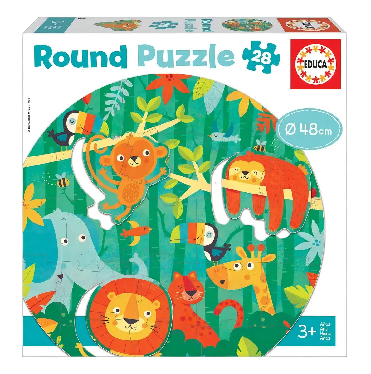 Rompecabezas Circular La Selva 28 piezas Educa Borras Cartón 48cm