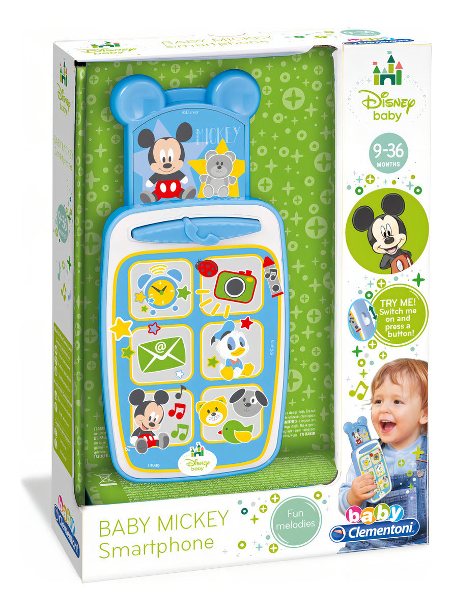 Disney Baby Mickey Telefono Smartphone Juguete Clementoni