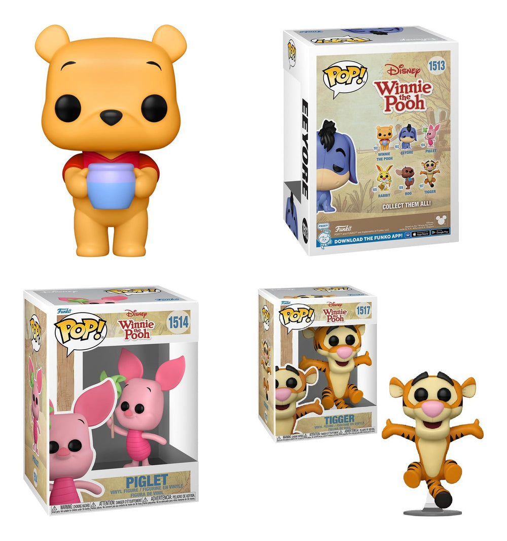 Kit Funko Winnie The Pooh: 1 Winnie + 1 Igor + 1 Piglet + 1 Tigger