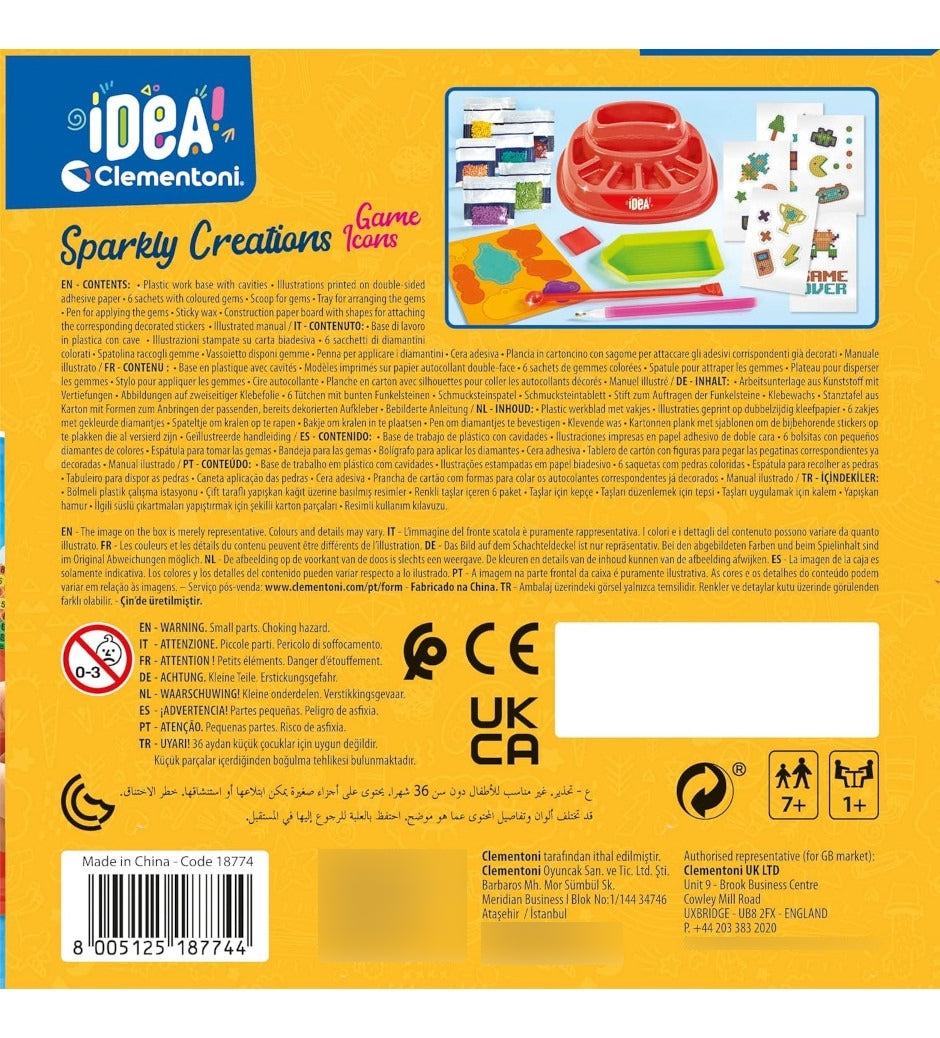 Clementoni Idea Sparkly Creations Game Icons Juego Creativo