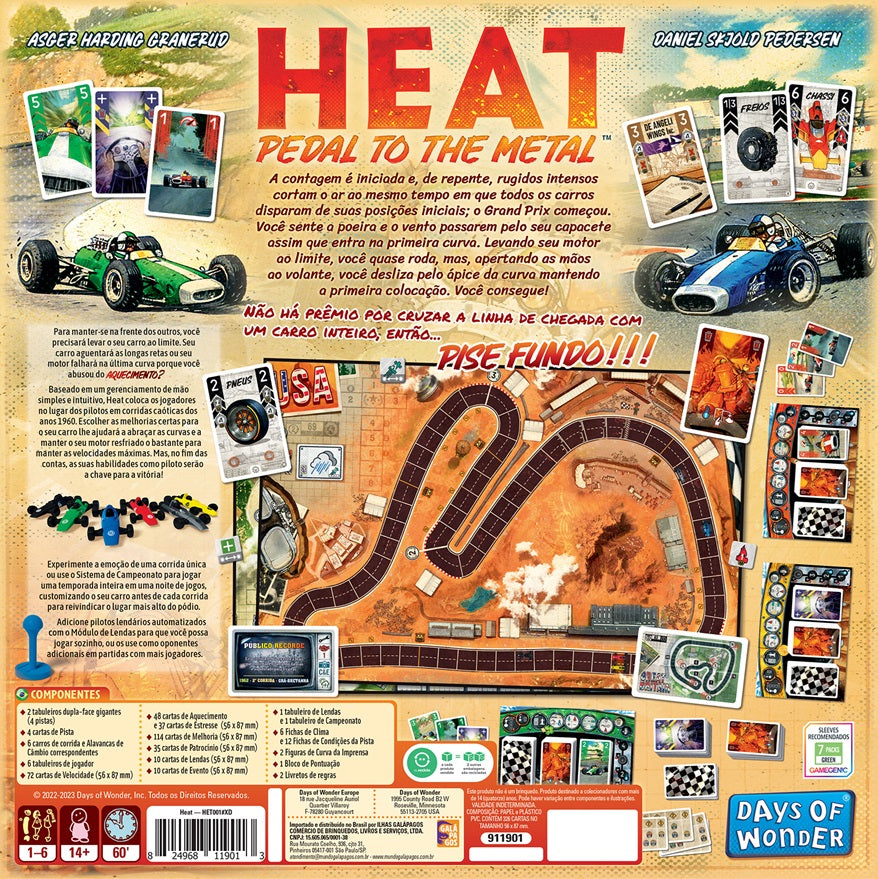 Juego De Mesa Heat En Español Carreras Velocidad Asmodee