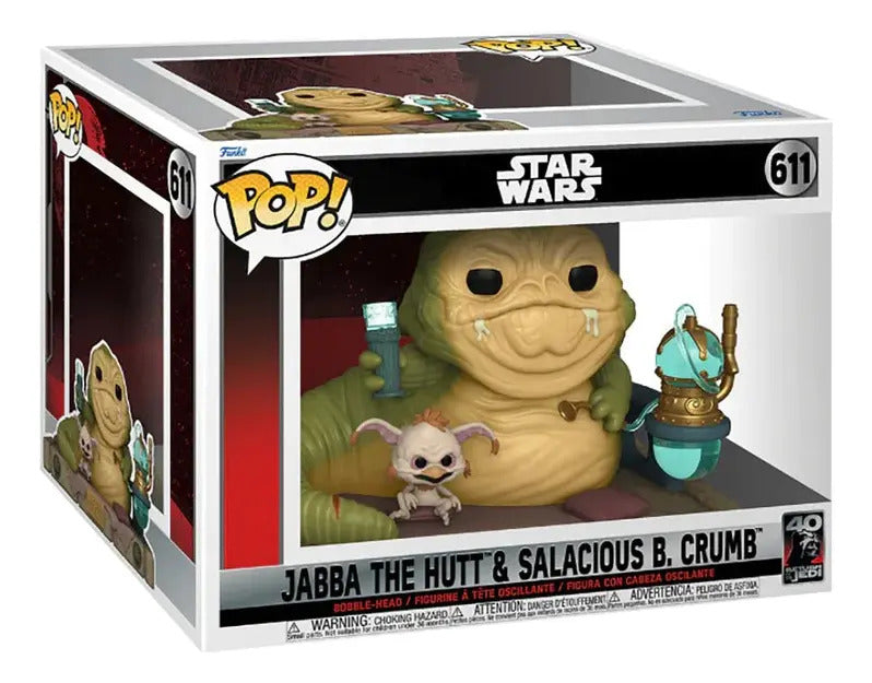 Funko Pop Star Wars Jabba El Hutt Con Salacious 40th Delux