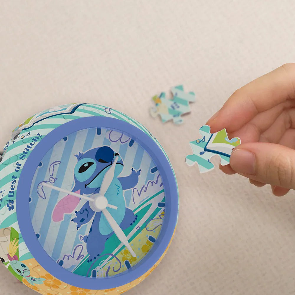 Rompecabezas 3d Plastico Disney Reloj Stitch & Surf 145 Pz