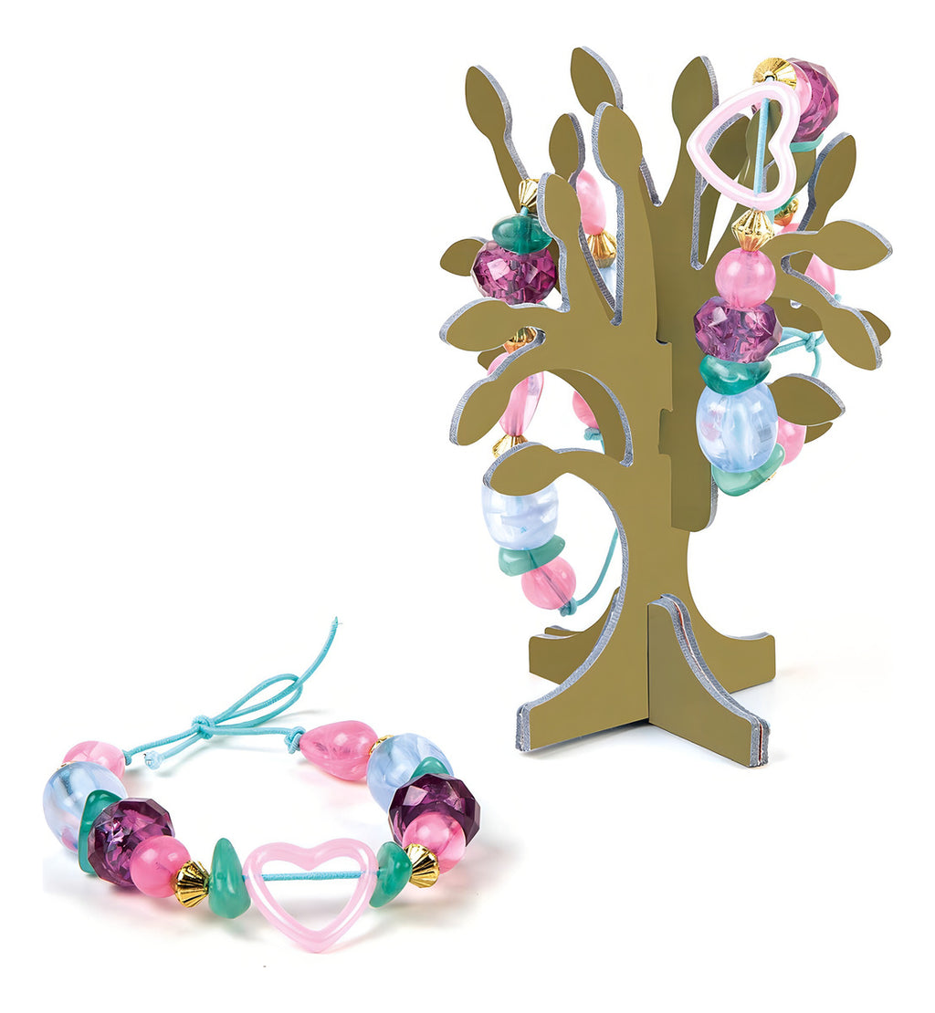 Set Para Hacer Pulseras Glamurosas Perlas Brillantes Niñas