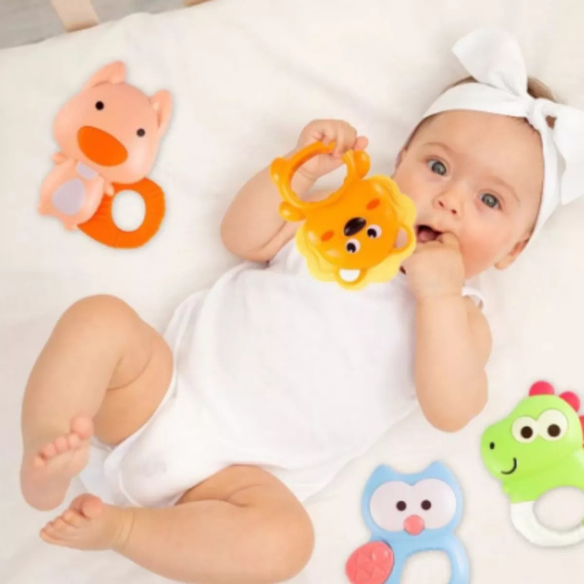 Kit Sonajas Animales Del Zoologico 4pz