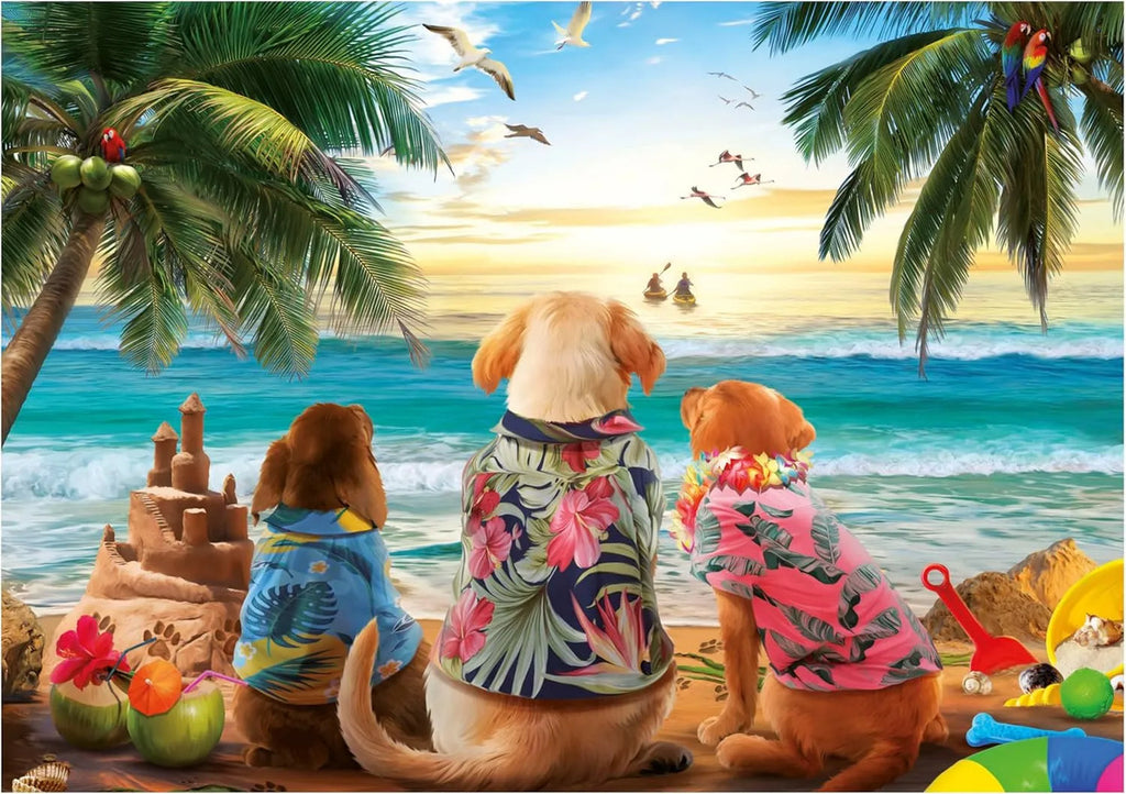 Rompecabezas Educa 1000 Piezas Perros En La Playa