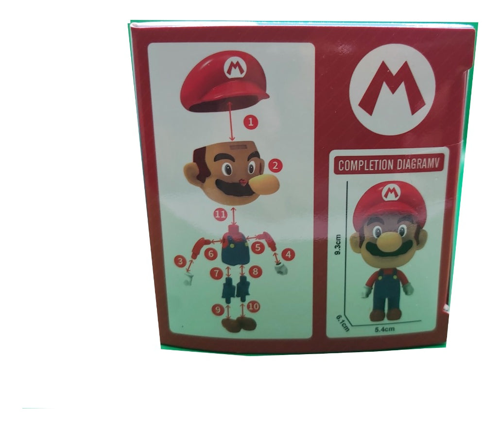 Mario Tennis 4 Figuras Para Armar Yoshi, Luigi, Toad