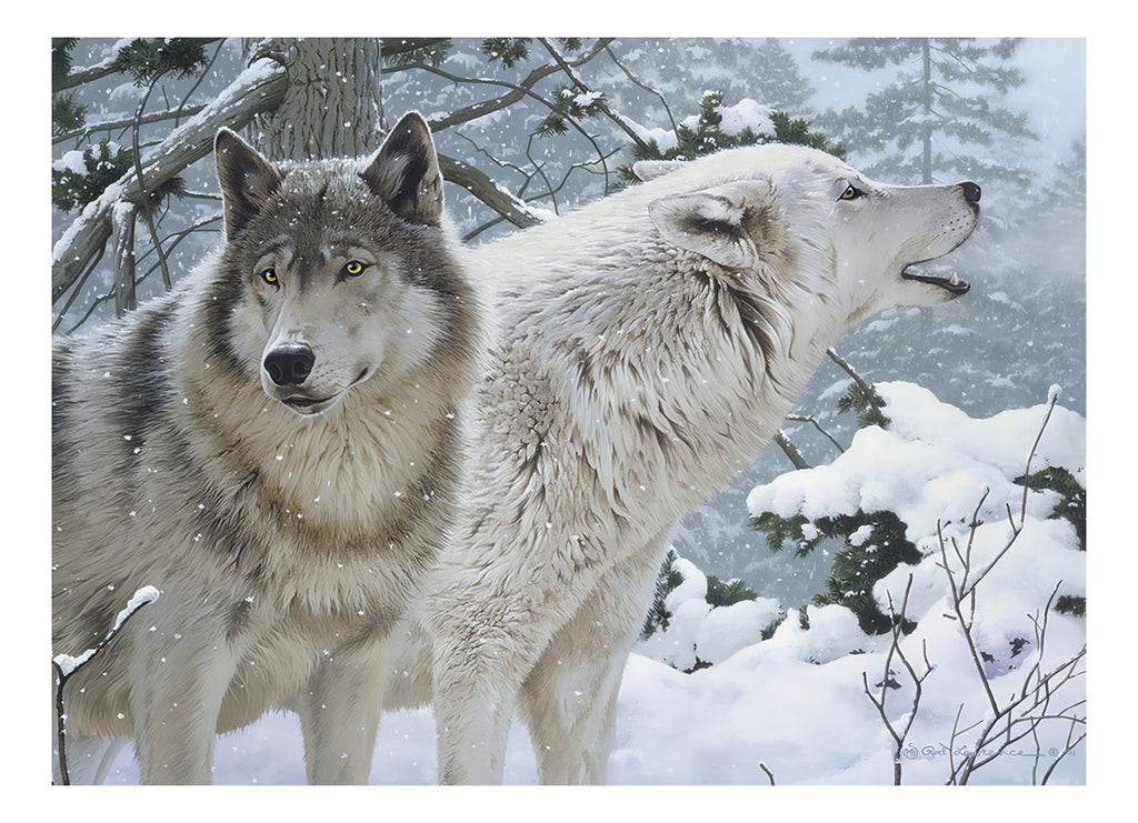 Rompecabezas Cobble Hill 500 Piezas Lobos En Invierno 68x50cm