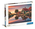 Rompecabezas Molino En Paisaje Holandes 1500 Pz Clementoni Italia Zaanse Schans Paises Bajos Holanda Rio Zaan