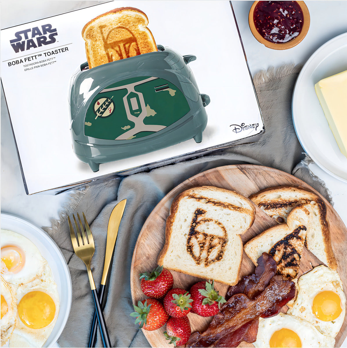 Uncanny Brands Boba Fett Tostadora De Dos Rebanadas - Brind