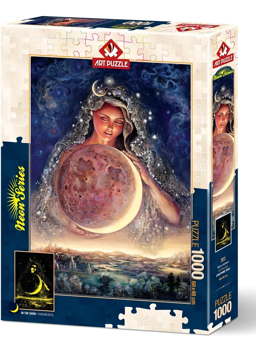 Rompecabezas 1000 Piezas Arte Neón Diosa De La Luna Art Puzzle