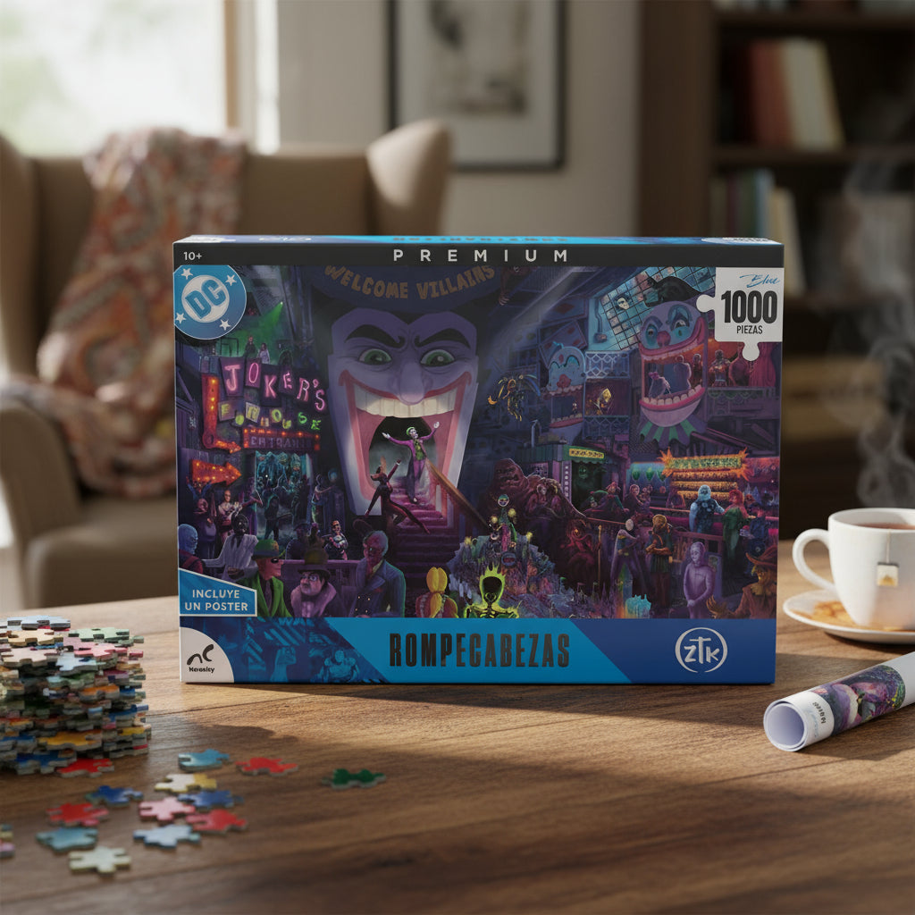 Rompecabezas Premium Dc Joker 1000 Piezas Blueboard + Poster