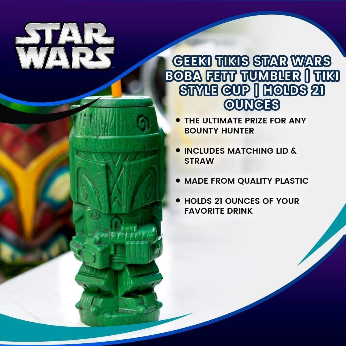 Geeki Tikis Star Wars Boba Fett Vaso Estilo Tiki