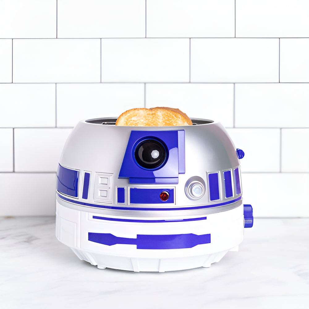 Tostador Star Wars R2-d2 Con Luz Y Sonido. Color Blanco Con Azul