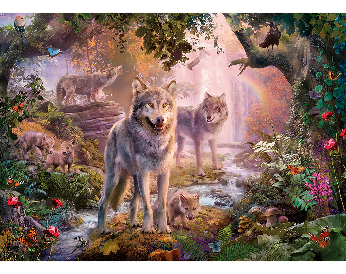Rompecabezas Ravensburger 1000 Pzas Lobos De Verano