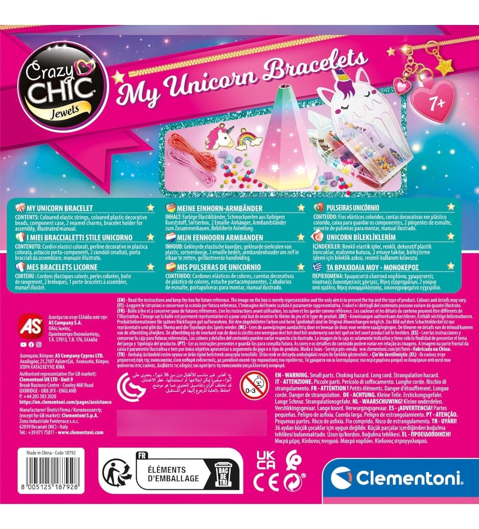 Crazy Chic  My Unicorn Bracelets Clementoni