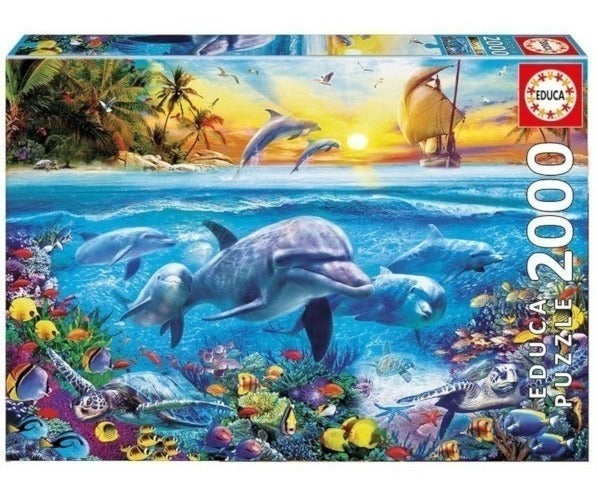 17672 Familia De Delfines Rompecabezas 2000 Piezas Educa