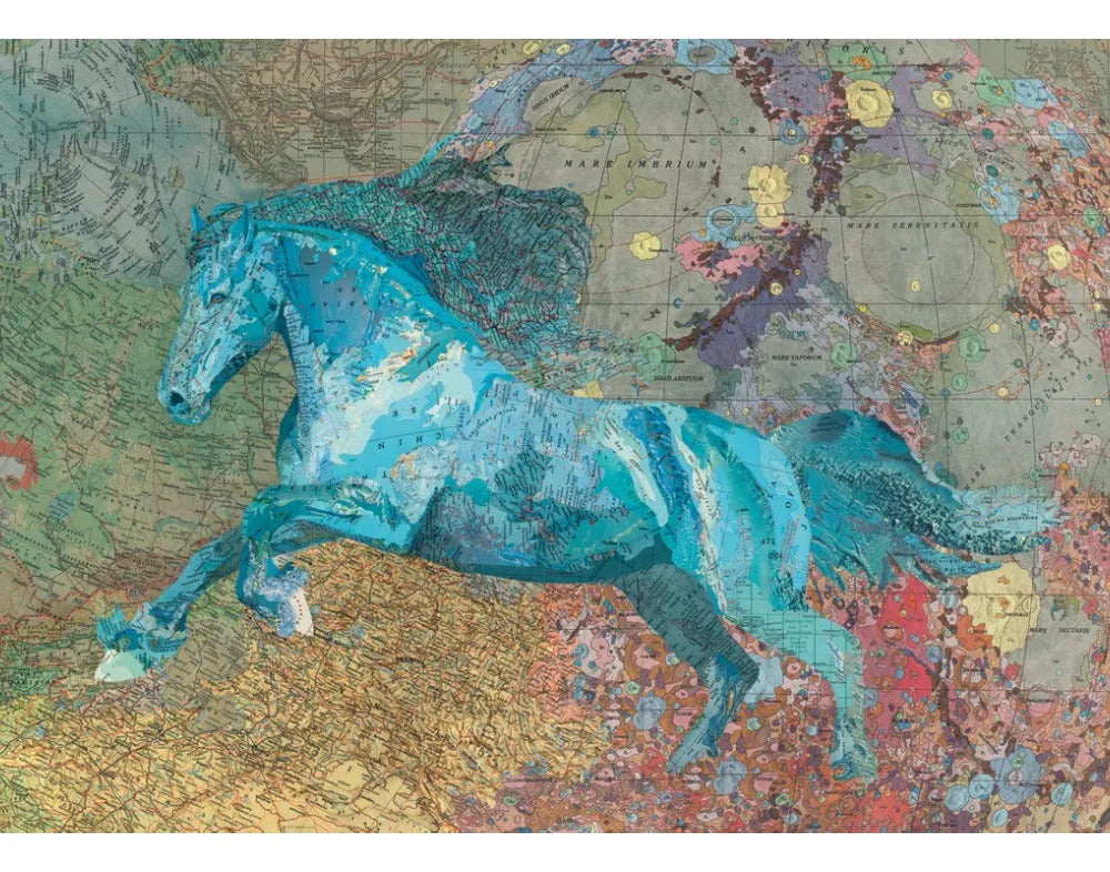 Heye Matthew Cusick: Mapa Caballo Rompecabezas 2000 Piezas