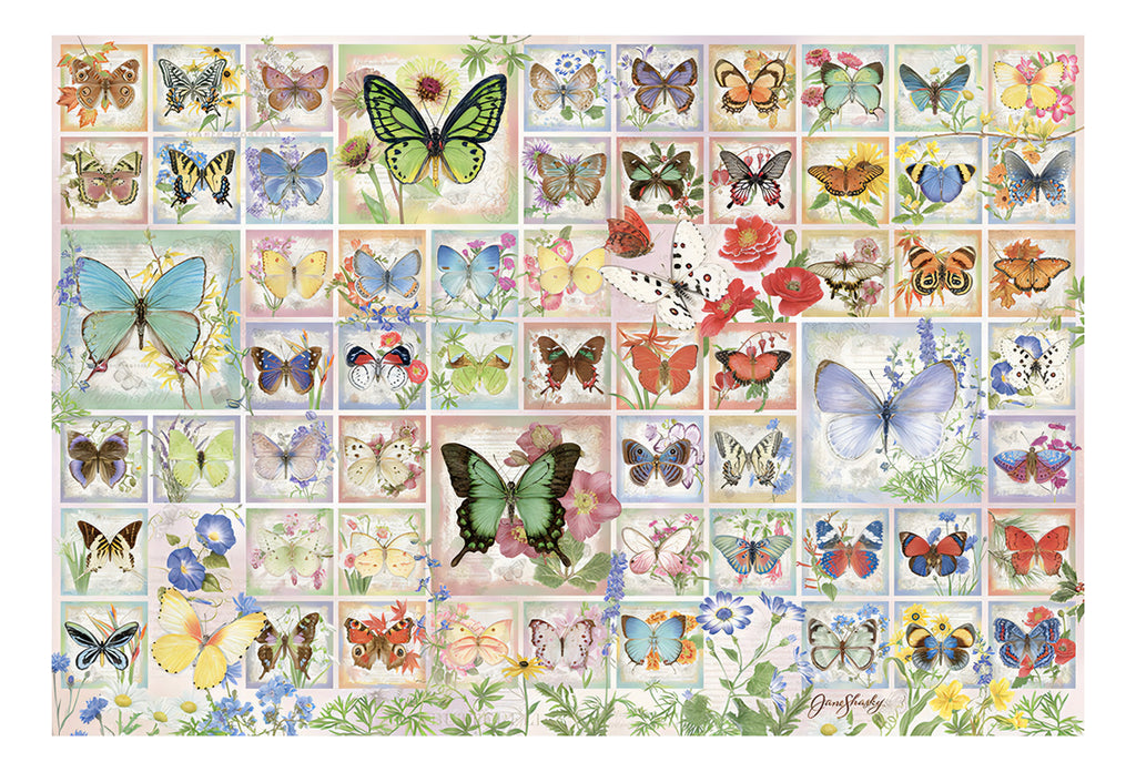 Rompecabezas 2000 Piezas Cobble Hill Mariposas Cartón 100x68cm