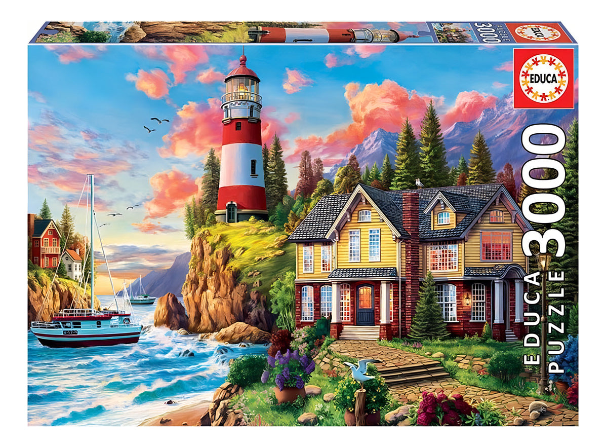 Puzzle Rompecabeza 3000 Pzs Faro Cerca Del Océano 18507