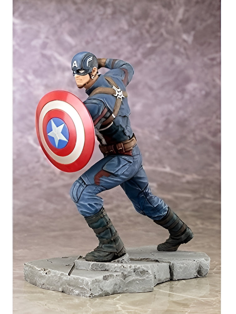 Estatua Kotobukiya Capitán América Guerra Civil Marvel 18cm Pvc