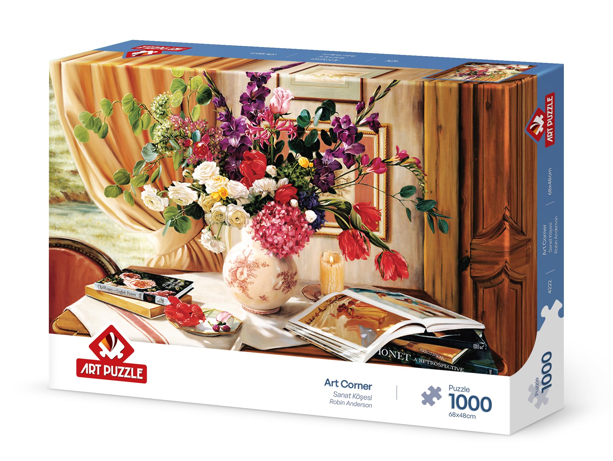Rompecabezas flores en un jarrón esquina de arte Art Puzzle 1000 piezas