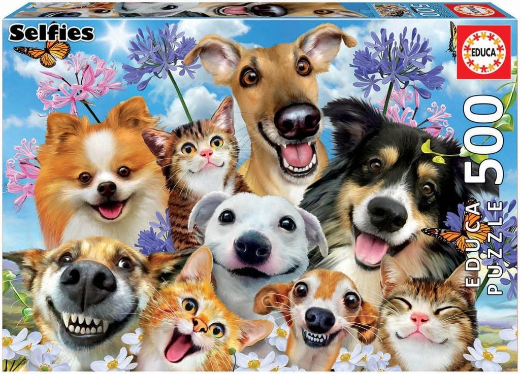 Rompecabezas Fun In The Sun Selfie Perros Educa 17983 500 Pz